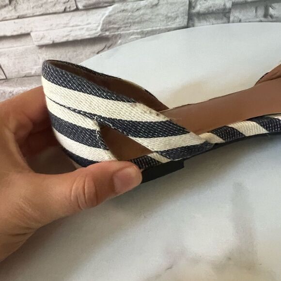 Merona || Striped Pointed Toe Loafer Flats - Picture 6 of 7